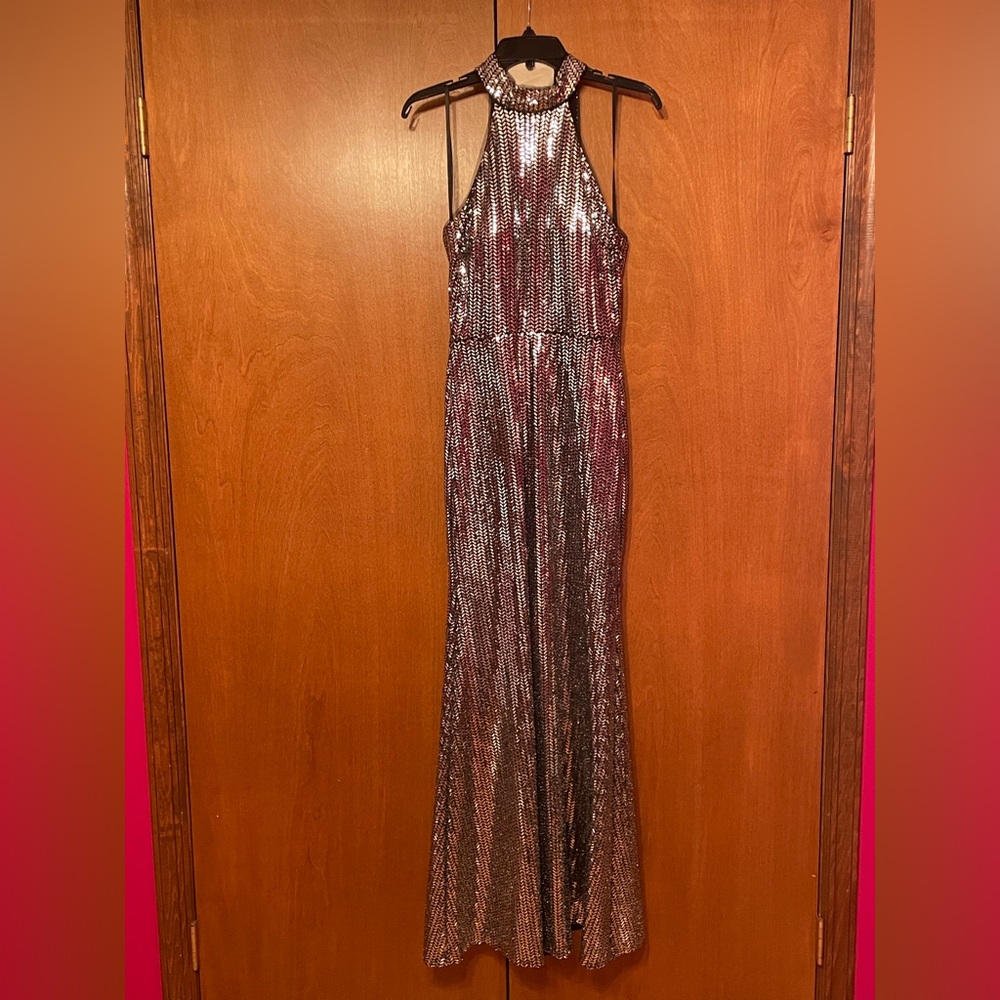 Elegant Sequin Evening Gown